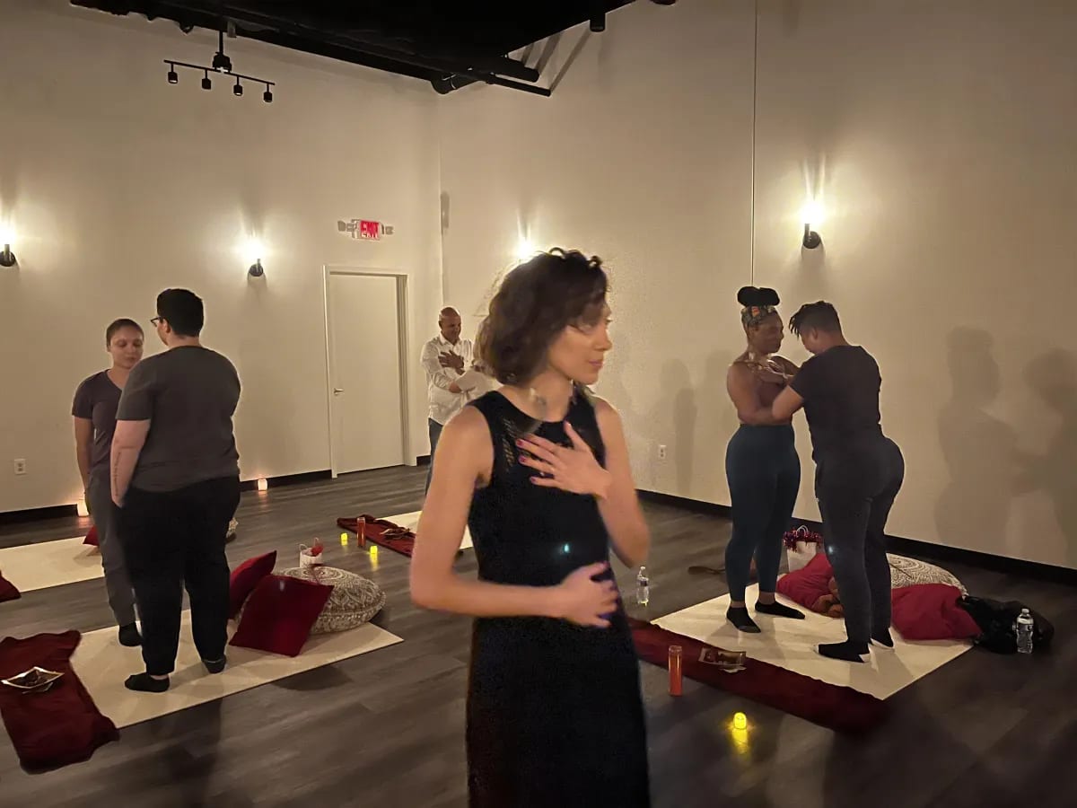 A guided healing session at Hive Holistic Center
